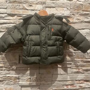Polo Ralph Lauren Boys   Down Puffer  Jacket, Color Olive, Size 18 M